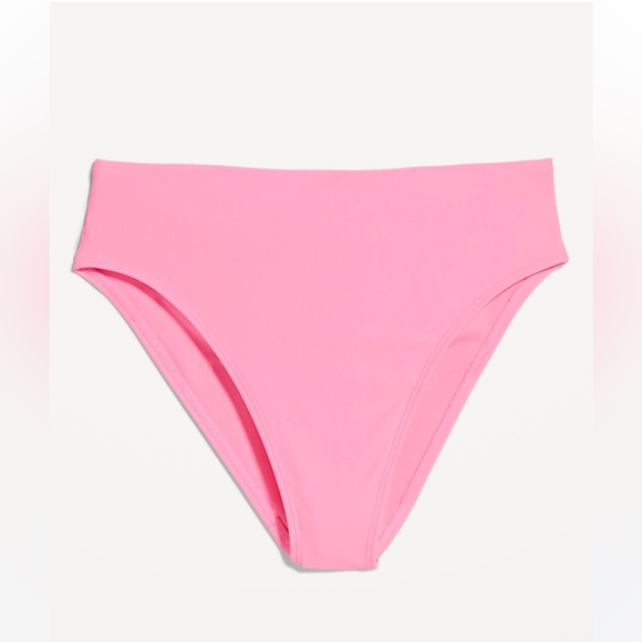 🆕 Old Navy Women’s Extra High-Waisted French-Cut Swim Bottoms Pink Edge Neon M - Picture 4 of 14